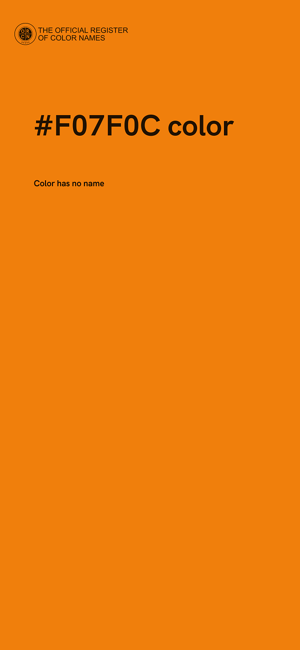 #F07F0C color image