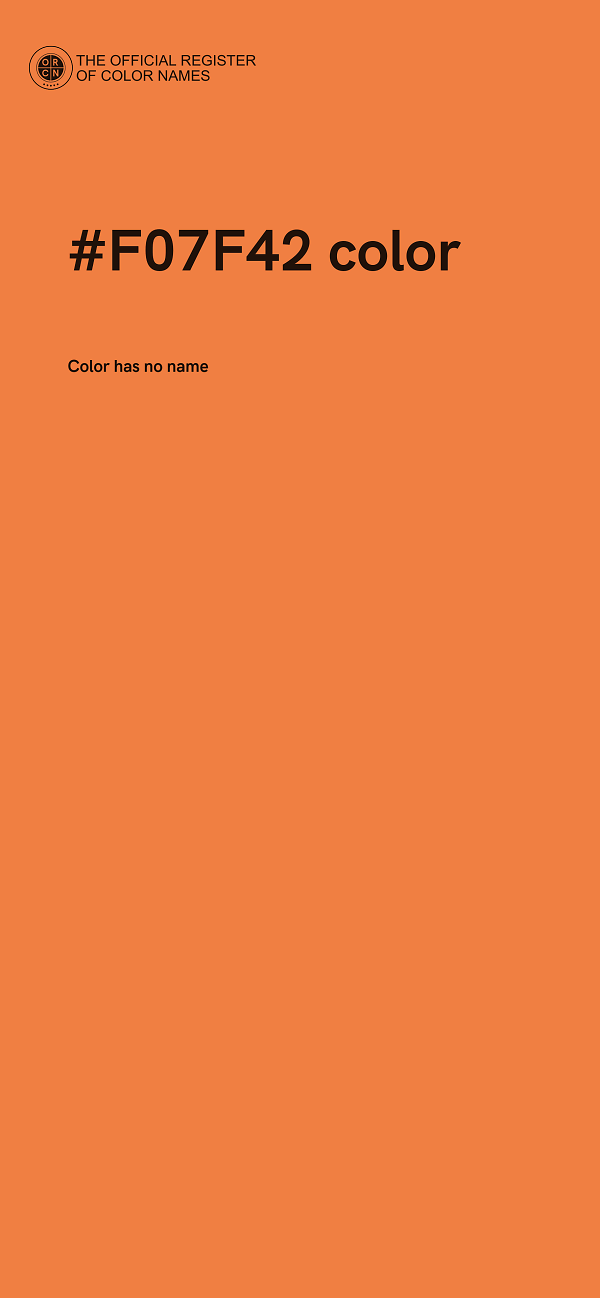 #F07F42 color image