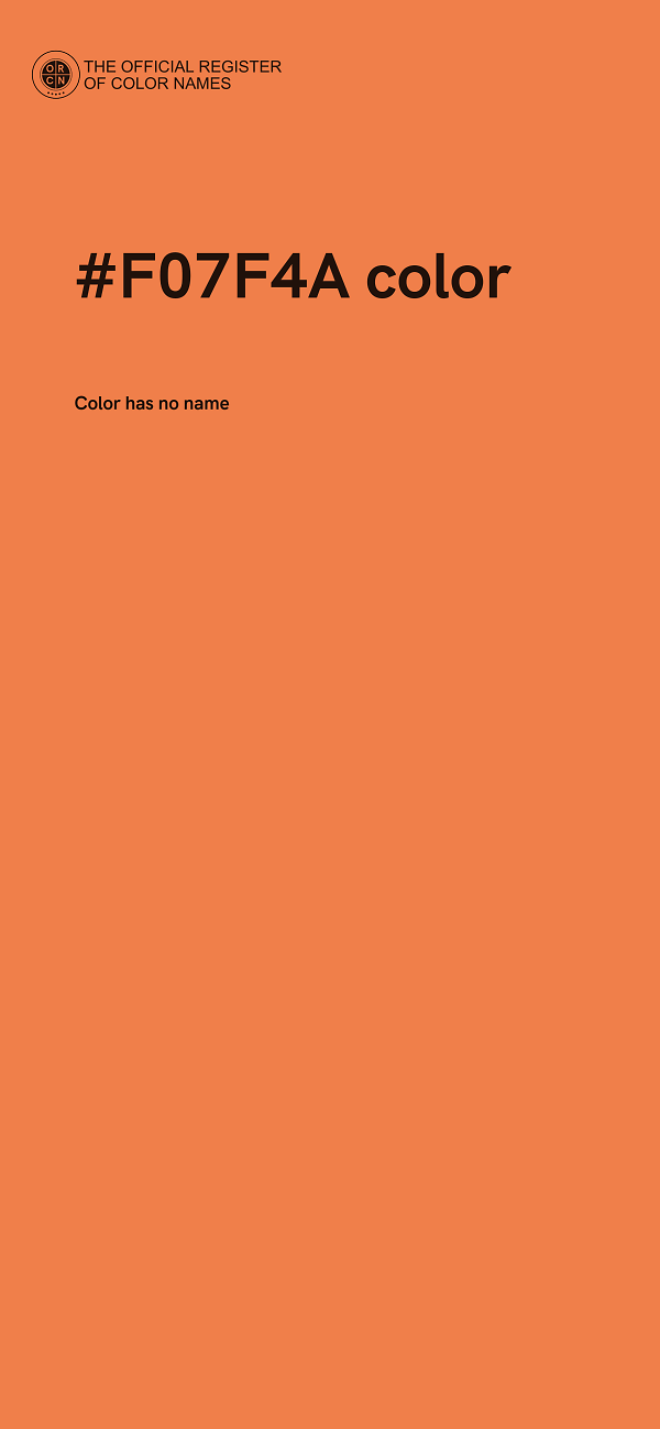 #F07F4A color image