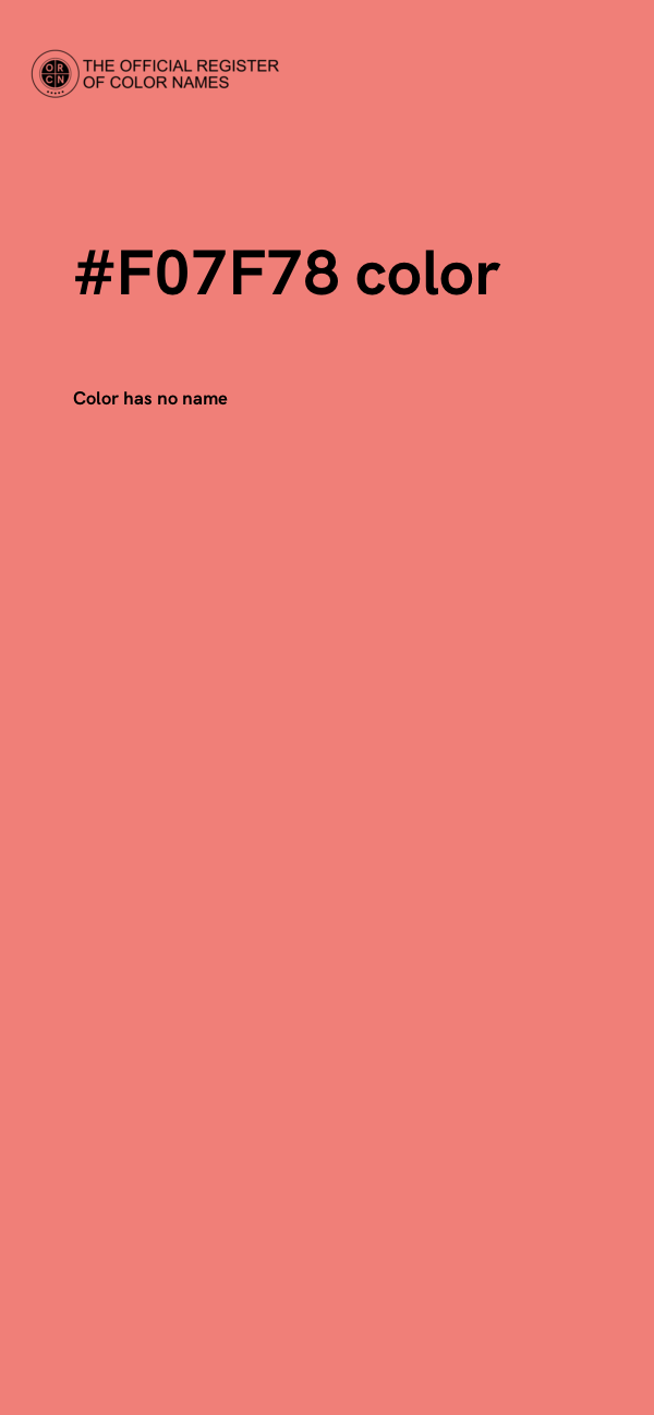 #F07F78 color image