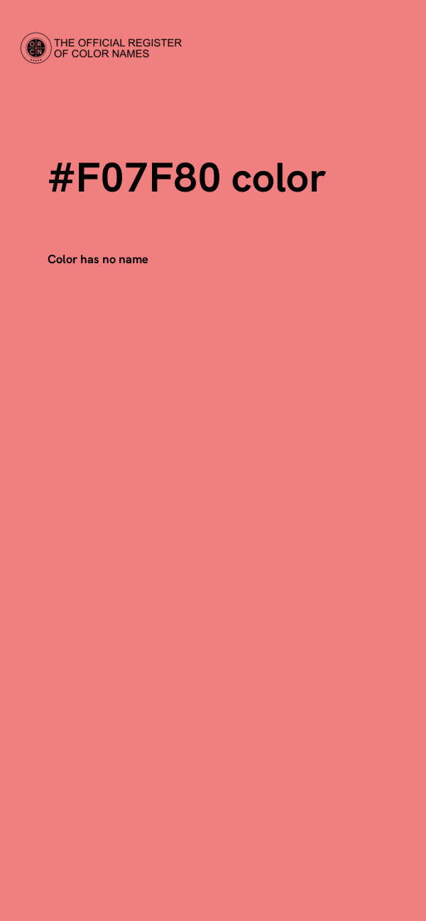 #F07F80 color image