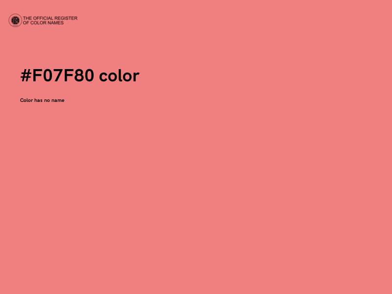 #F07F80 color image
