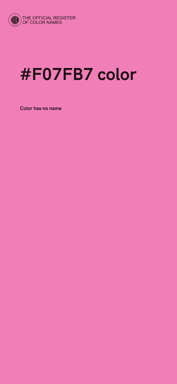 #F07FB7 color image