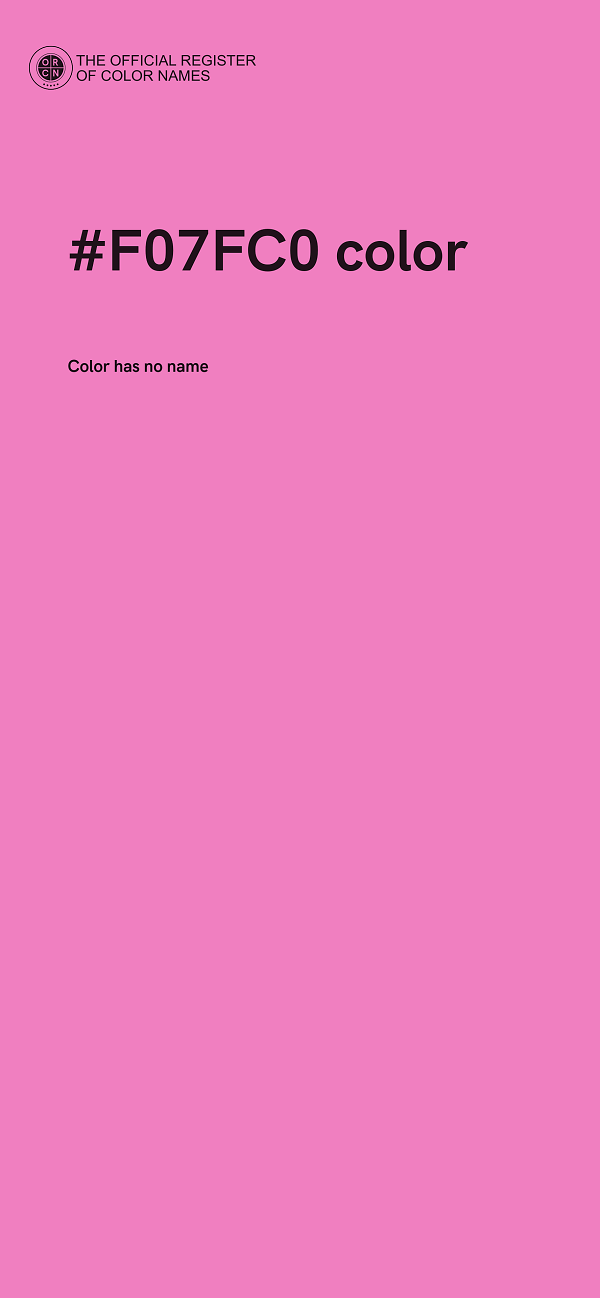 #F07FC0 color image