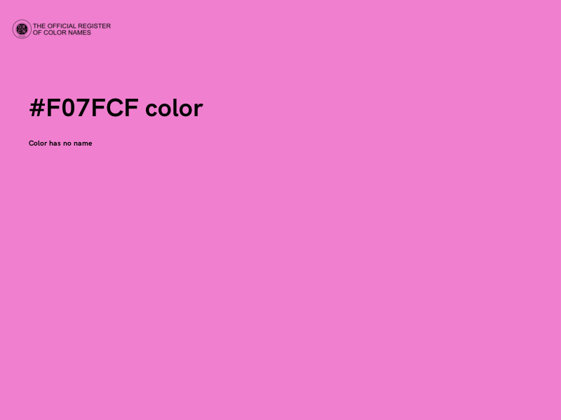 #F07FCF color image