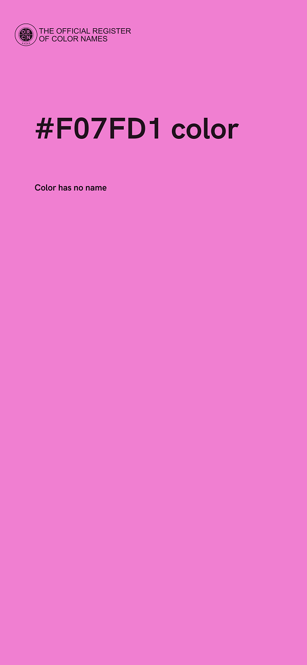 #F07FD1 color image