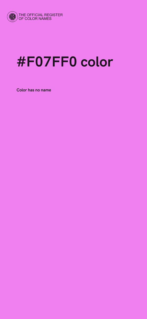 #F07FF0 color image