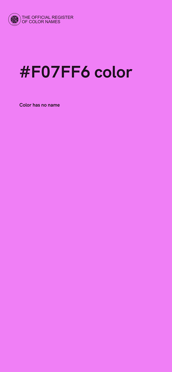 #F07FF6 color image