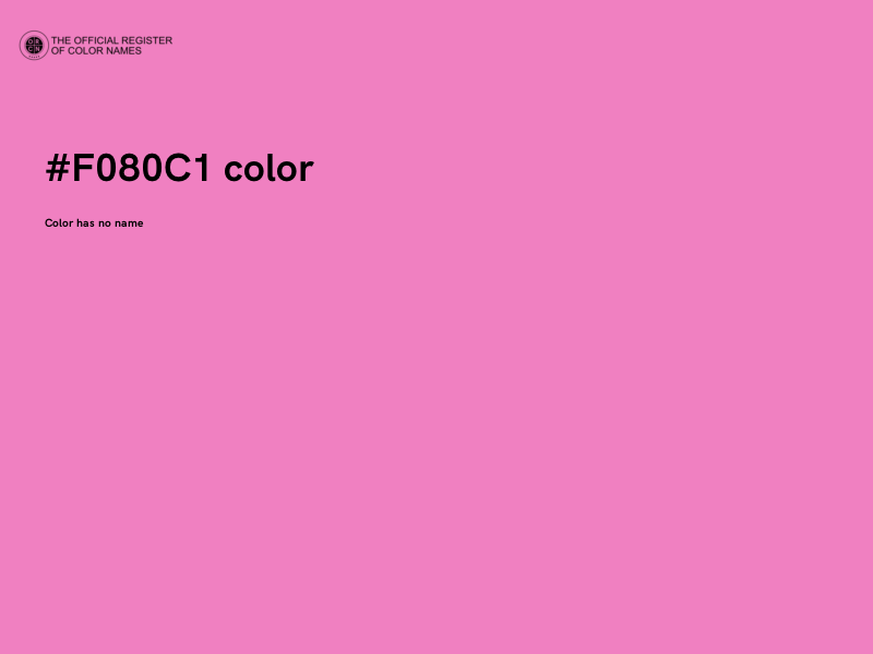 #F080C1 color image
