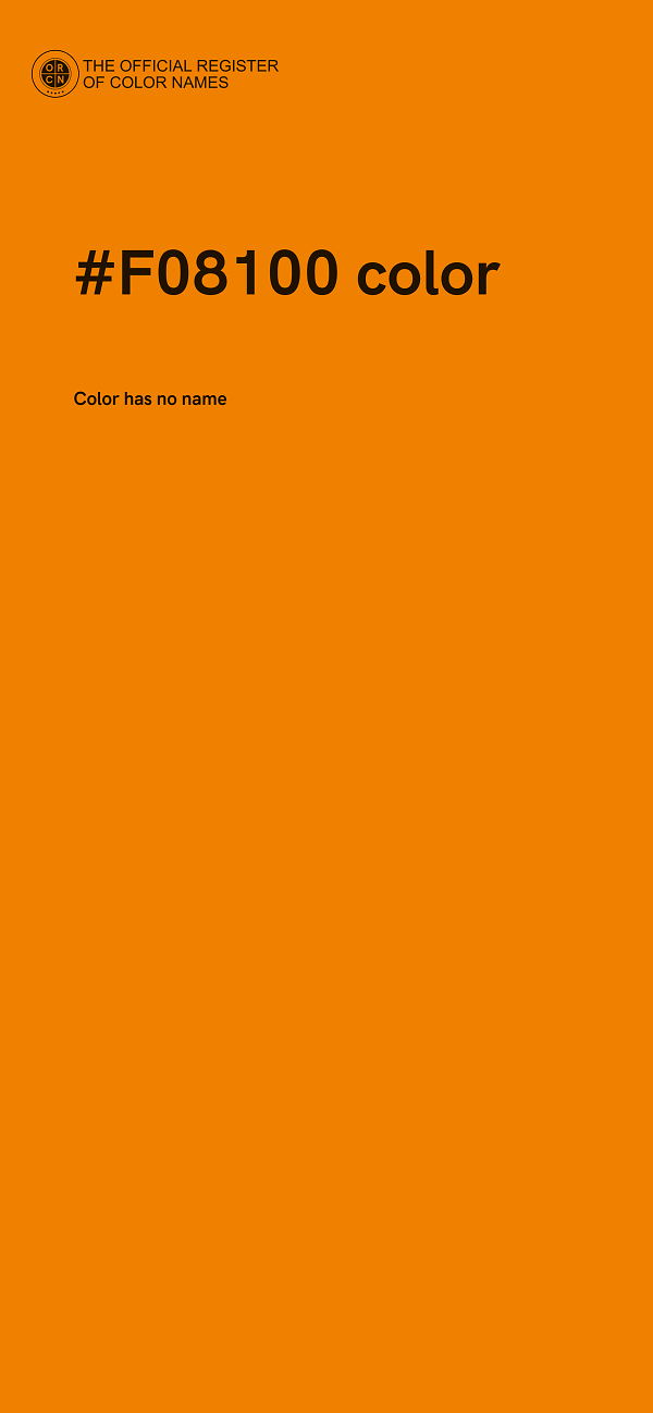 #F08100 color image