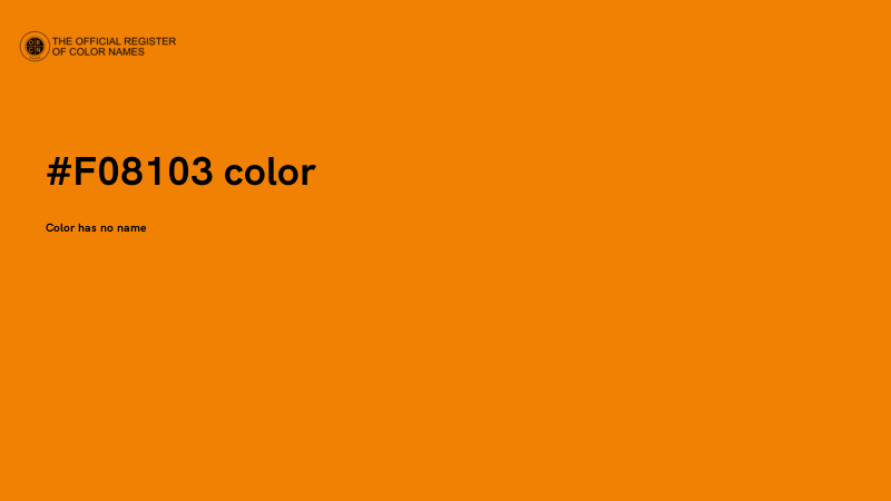 #F08103 color image
