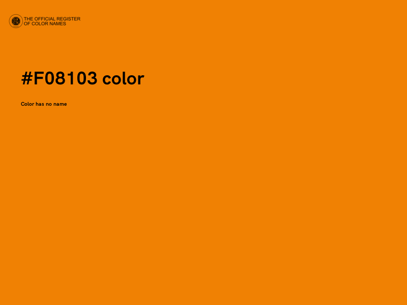 #F08103 color image