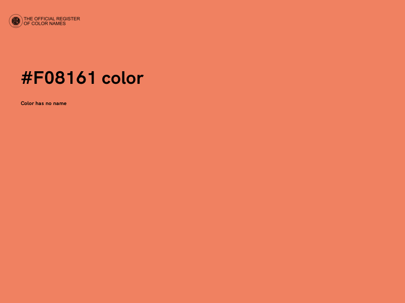 #F08161 color image