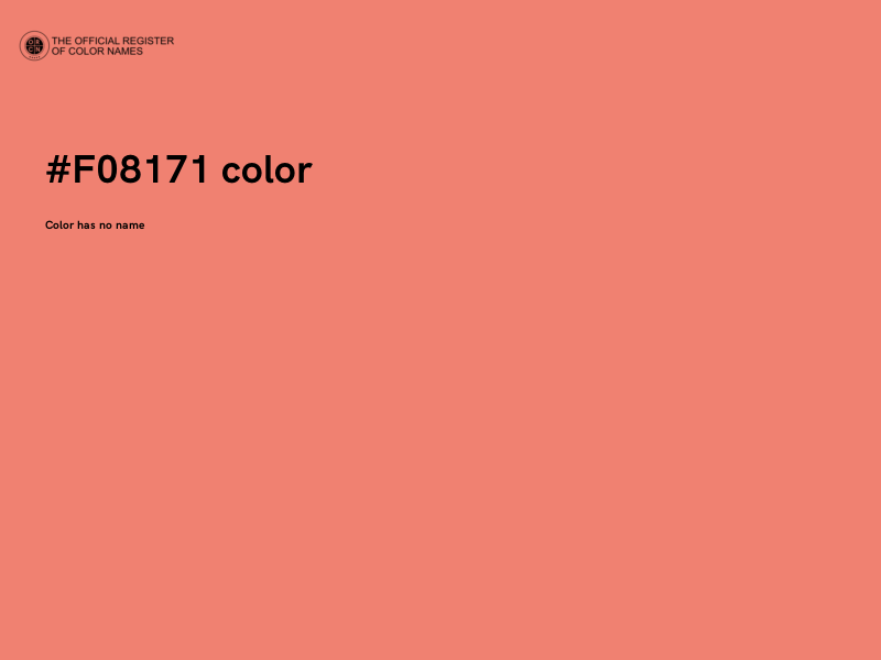 #F08171 color image