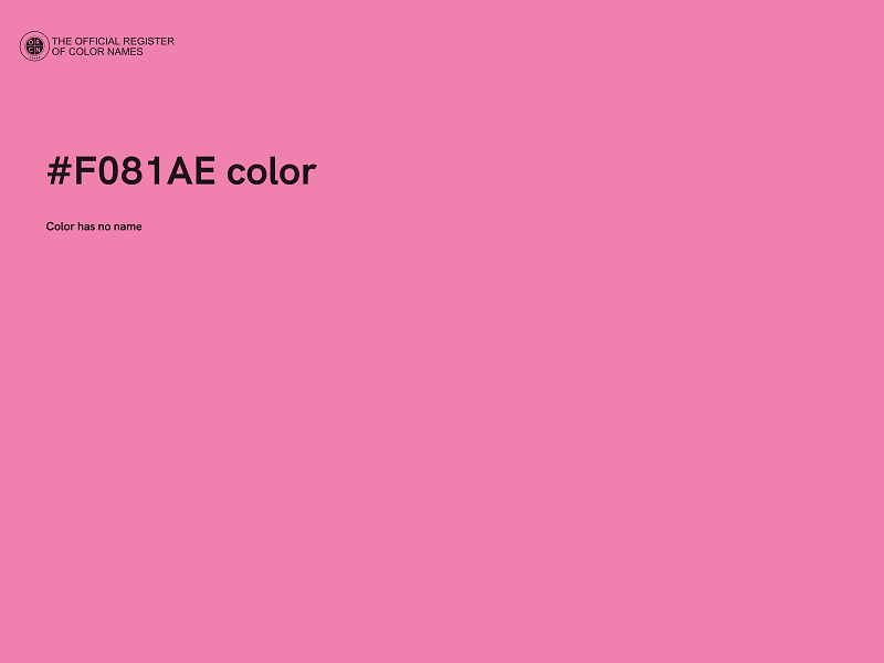 #F081AE color image