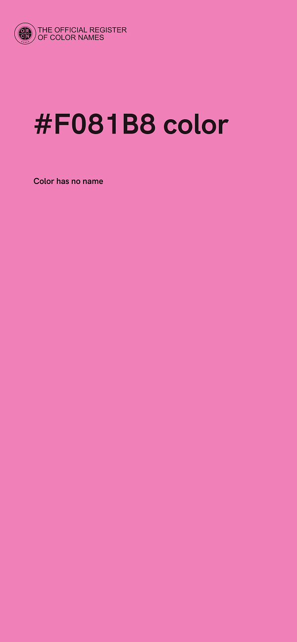 #F081B8 color image