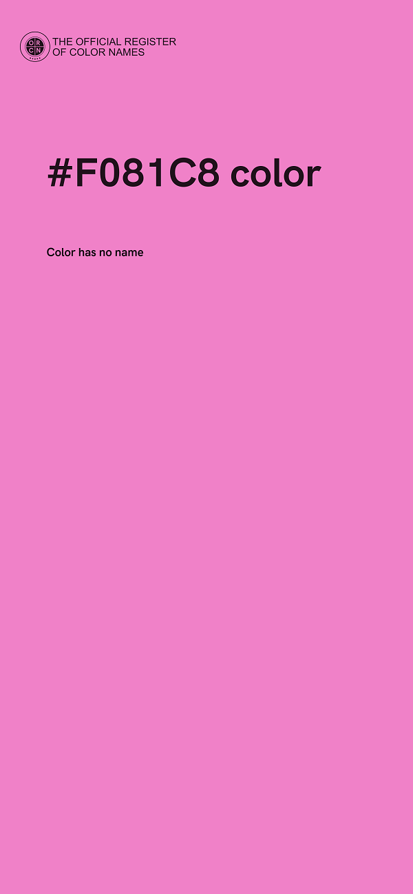 #F081C8 color image
