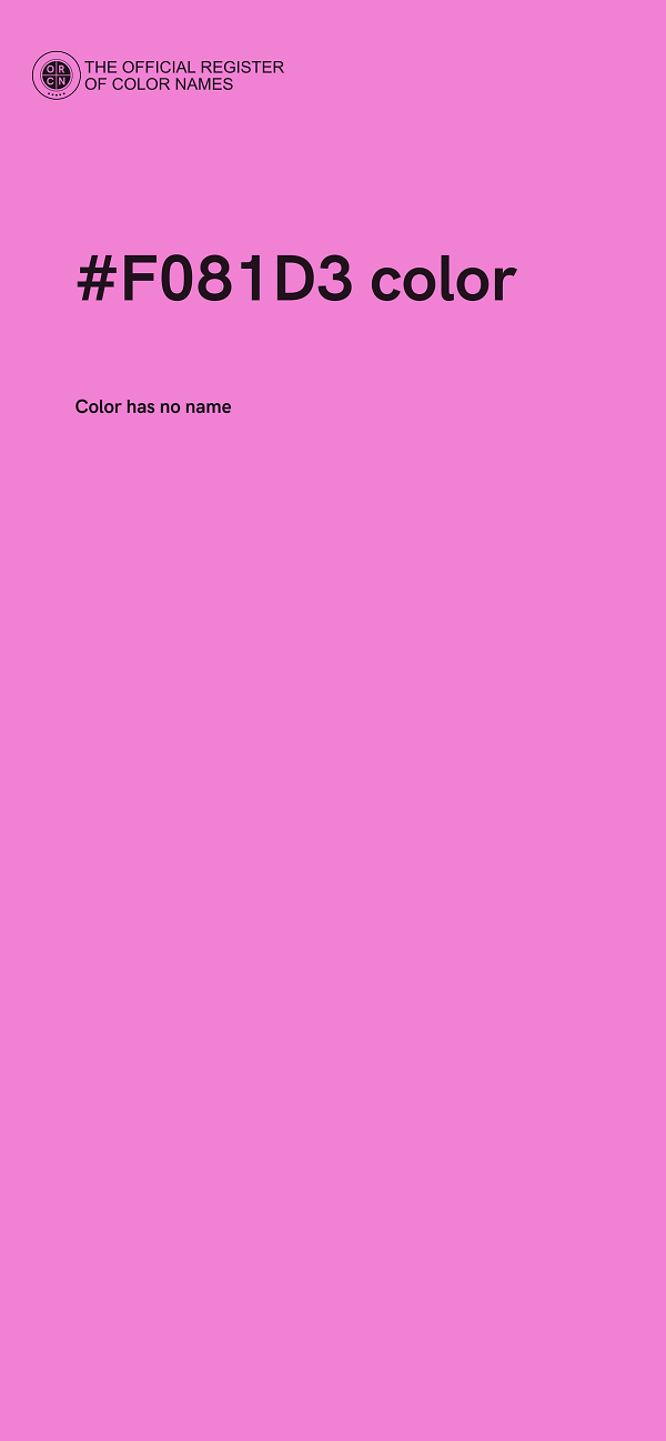 #F081D3 color image