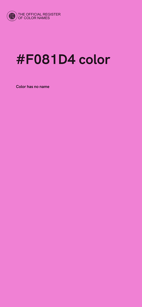 #F081D4 color image