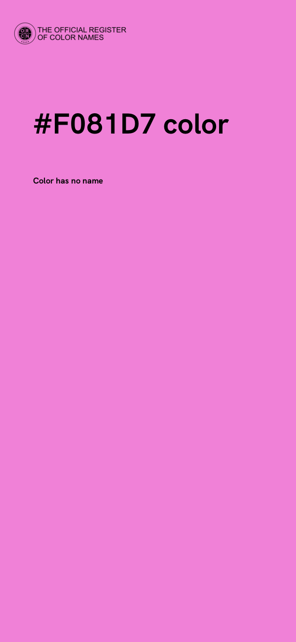 #F081D7 color image