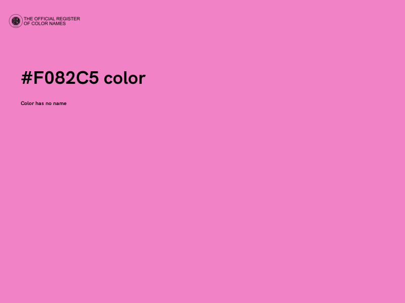 #F082C5 color image