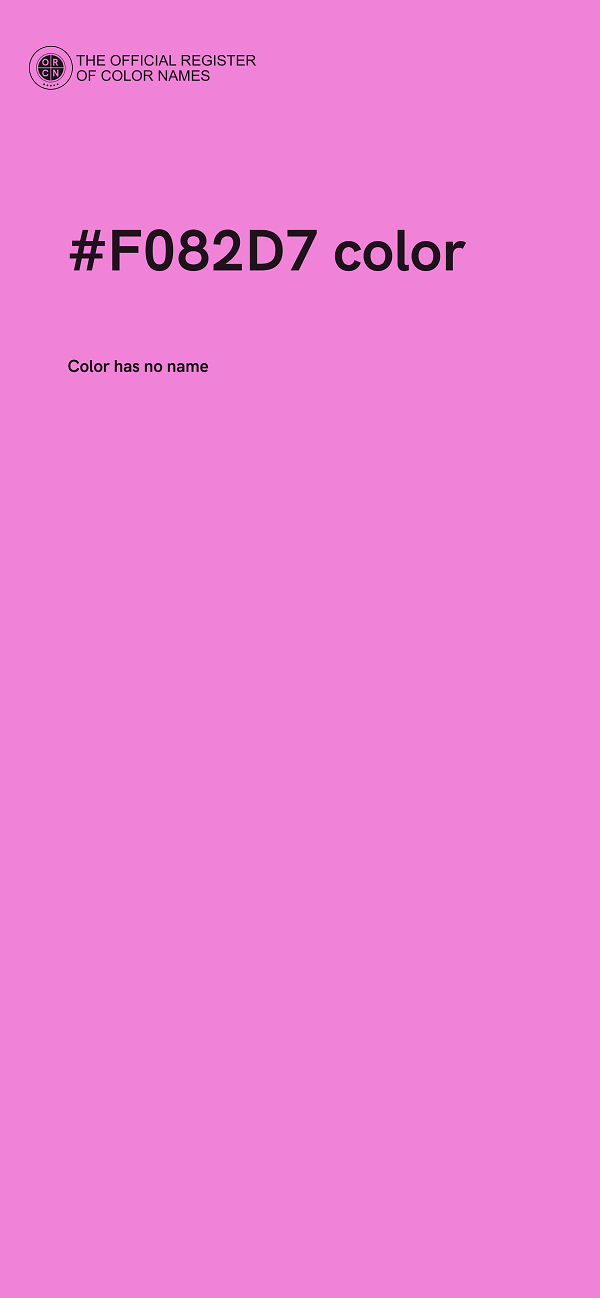 #F082D7 color image