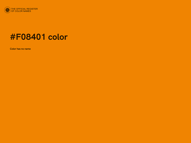 #F08401 color image