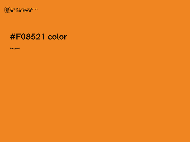 #F08521 color image
