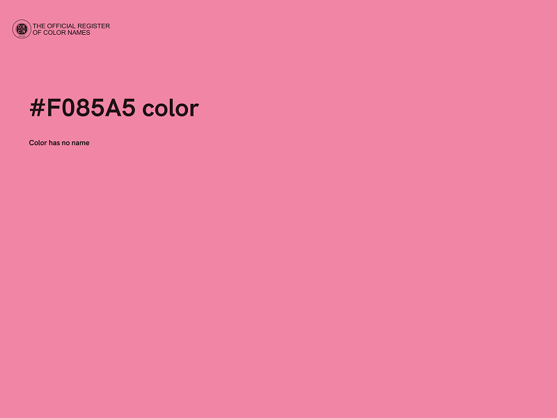 #F085A5 color image