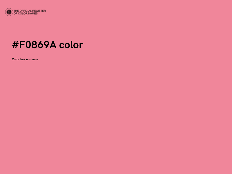 #F0869A color image