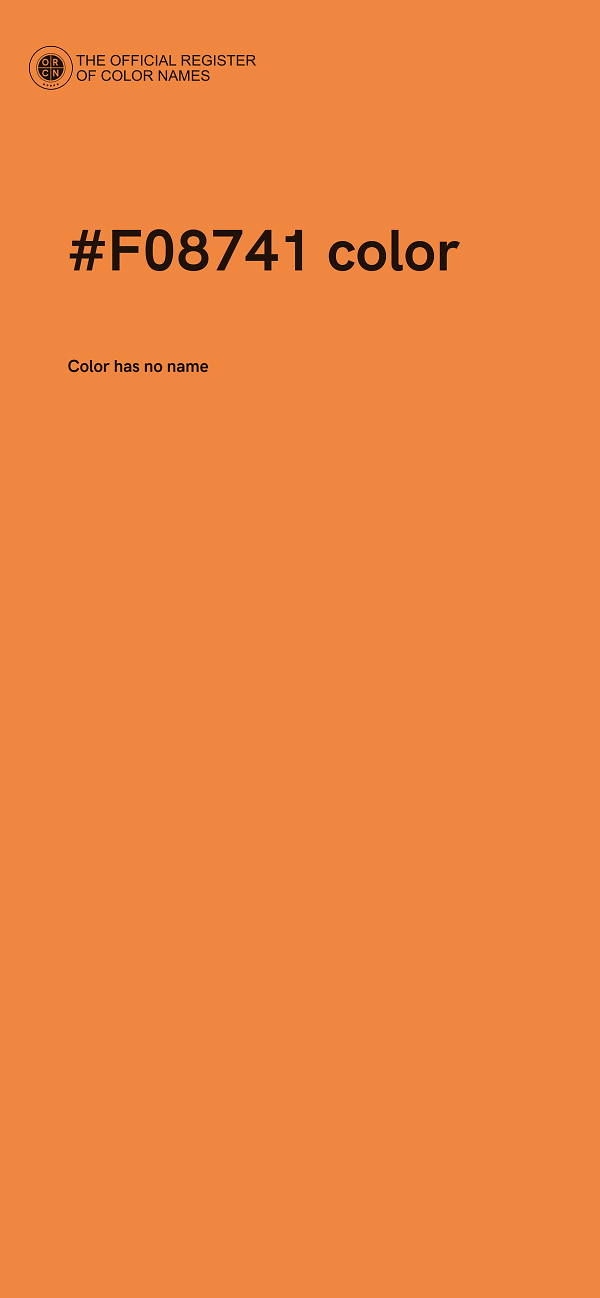 #F08741 color image