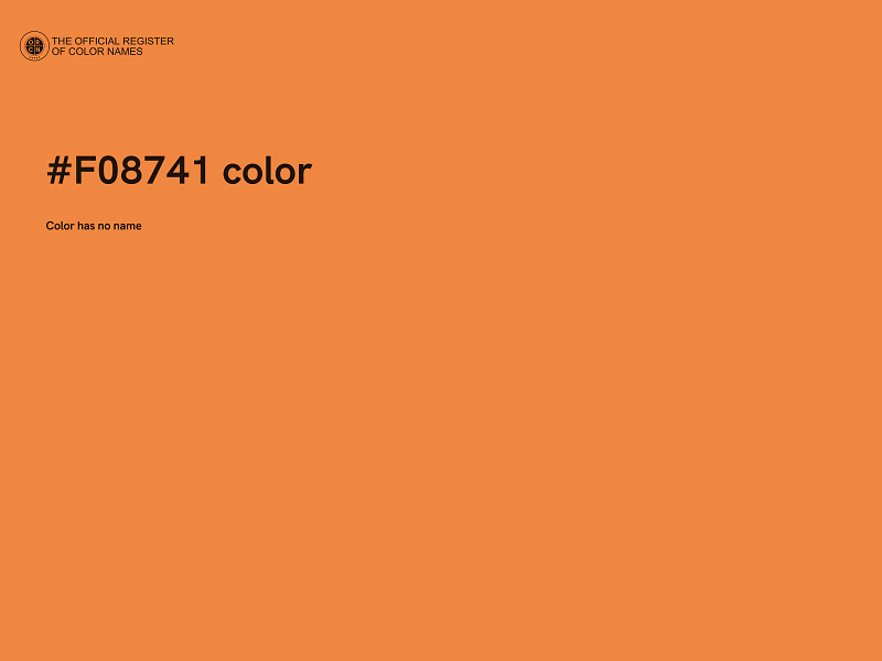 #F08741 color image