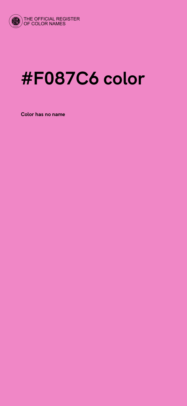 #F087C6 color image