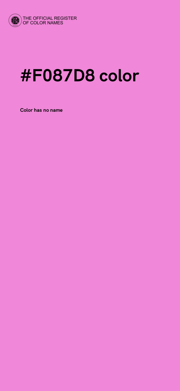 #F087D8 color image