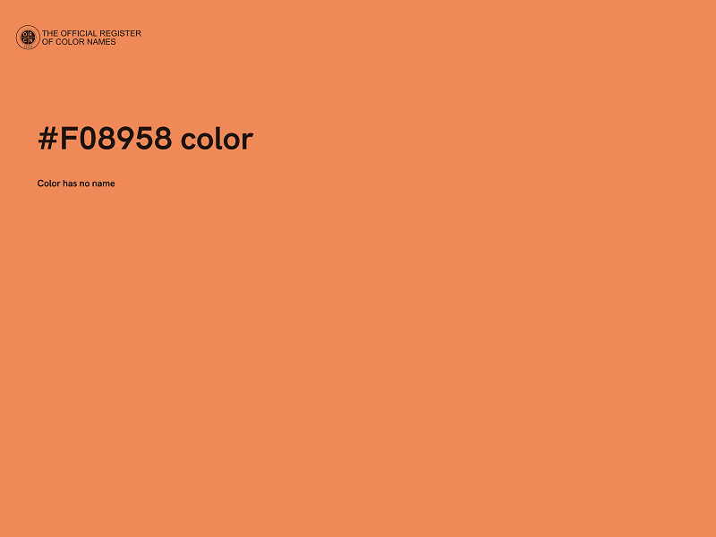 #F08958 color image