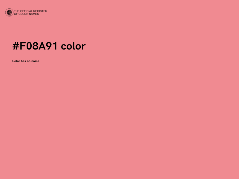 #F08A91 color image