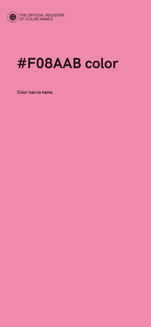 #F08AAB color image