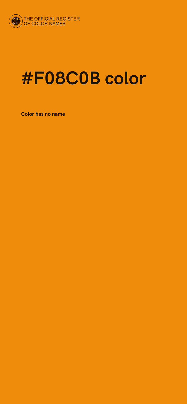 #F08C0B color image