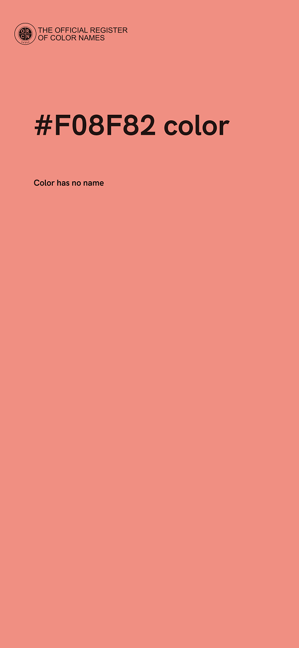 #F08F82 color image