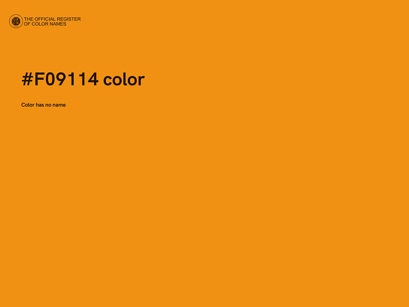 #F09114 color image