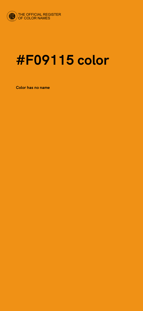 #F09115 color image