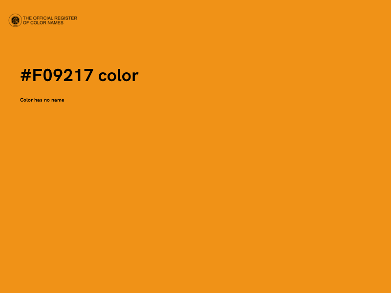 #F09217 color image