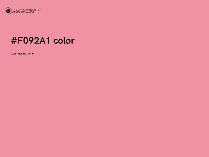 #F092A1 color image