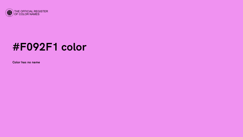 #F092F1 color image