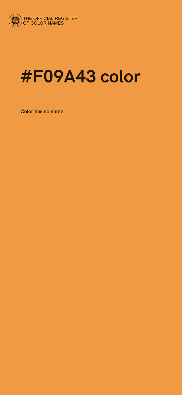 #F09A43 color image