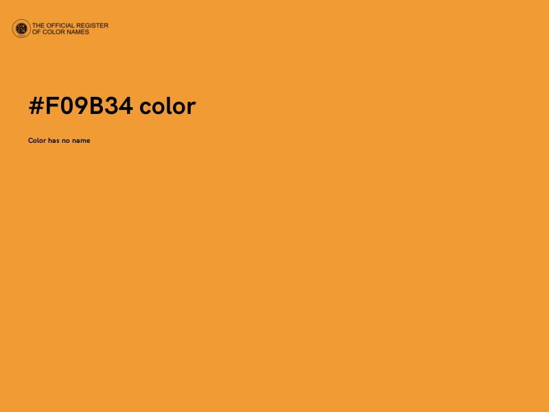#F09B34 color image