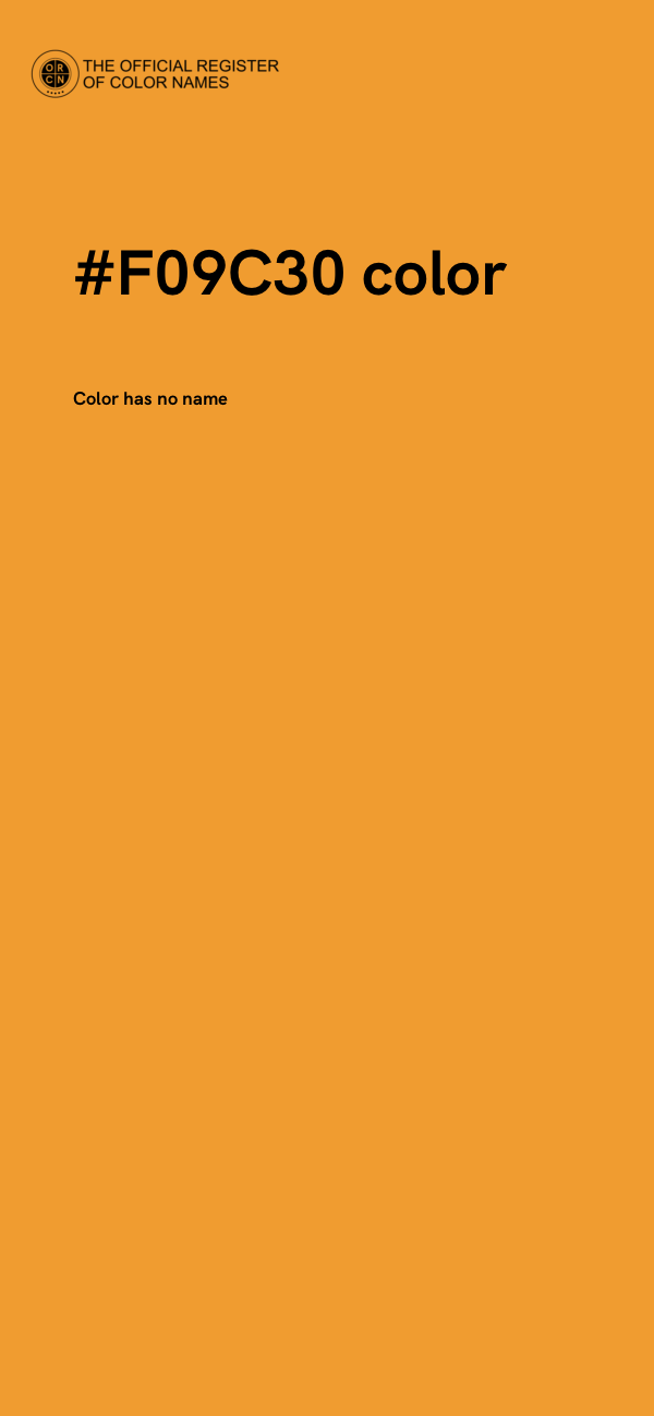 #F09C30 color image