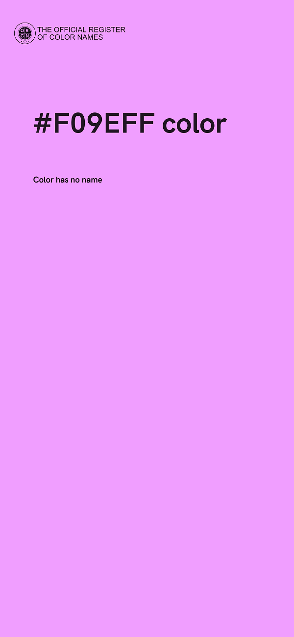 #F09EFF color image