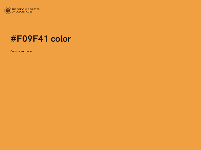 #F09F41 color image