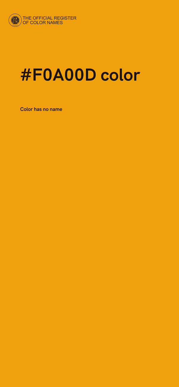 #F0A00D color image